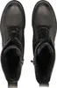 A top-down view of a pair of gray leather boots. Podgląd zdjęcia produktu