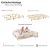 Homestyle4u Holzbett 270x200 mit Lattenrost Familienbett Produktbild-Vorschau 6