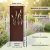 A decorative garden panel with a floral design, set in a garden with lavender. Produktbild-Vorschau
