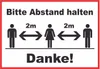 Bitte 2m Abstand halten Schild A1 Rückseite selbstklebend Produktbild-Vorschau 1