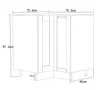 VCM Eckschrank | Maße ca. H. 82 x B. 76 x T. 76 cm | Produktbild-Vorschau 5