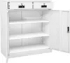 vidaXL Armadio per ufficio bianco 90x40x102 cm acciaio Anteprima dell’immagine prodotto 5