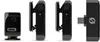 Four black wireless microphone components are displayed on a white background. Voir les images du produit