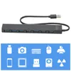 USB 3.0 Hub Schwarz 7 In 1 High Speed ​​Übertragung Produktbild-Vorschau 9