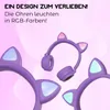 Kabellose LED-Kopfhörer mit Katzenohr-Design, Mikrofon, Produktbild-Vorschau 4
