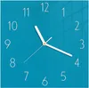 Wanduhr aus Glas mit Motiv Türkiser Hintergrund I- 30 x 30 Produktbild-Vorschau 1