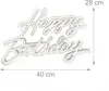 Tabliczka LED Relaxdays, „Happy Birthday”, świecąca Podgląd zdjęcia produktu 4