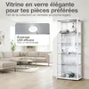 K-Möbel Vitrine en verre debout en blanc (176x67x33 cm) Voir les images du produit 5