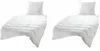 Two white duvets and pillows are shown against a white background. Produktbild-Vorschau