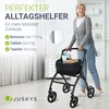 Juskys Indoor Rollator Aktiv - Tasche & Tablett - schmal & Produktbild-Vorschau 2