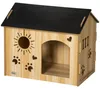 PawHut Hundehütte aus Holz Hundehaus mit Lüftungsöffnungen Produktbild-Vorschau 1