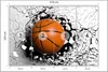 Muralo Vlies Fototapete BASKETBALL Rissige Wand Abstraktion Produktbild-Vorschau 2
