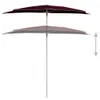 vidaXL Polovičný slnečník s tyčou 180x90 cm Bordeaux Náhľad obrázku produktu 5