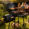 Smoker Grill Holzkohlegrill BBQ Grillwagen Räuchergrill Produktbild-Vorschau 1
