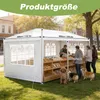 QEENTOE, gazebo da giardino 3x6 metri, bianco, tenda in Anteprima dell’immagine prodotto 2
