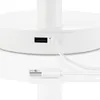 Nahaufnahme des Unold TISCHVENTILATOR BREEZY, einem weißen elektronischen Gerät mit USB-Anschluss un Anteprima dell’immagine prodotto