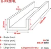 ALUMINIUM U-PROFIL 25x25x25x2 mm 150 cm ALUMINIUM PA38 + Produktbild-Vorschau 2