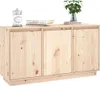 A wooden sideboard with three doors on a white background. Anteprima dell’immagine prodotto