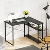 Computertisch Gamingtisch Mit 2 Regalböden 100x70x75cm Produktbild-Vorschau 2