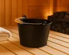 Sauna Aufgusskübel / Saunaeimer schwarz Stahlblech Produktbild-Vorschau 4