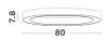 A technical drawing of a ceiling light with dimensions indicated. Produktbild-Vorschau