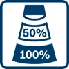 A graphic showing a funnel-like shape with percentages indicating different levels. Voir les images du produit