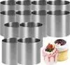 12 Stück Kuchenringe, Edelstahl-Kuchen-Dessert-Backzubehör, Produktbild-Vorschau 2