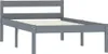 vidaXL Massivholzbett Grau Kiefer 100x200 cm Produktbild-Vorschau 1