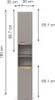 Vicco Badschrank Marelle, 30 x 180 cm mit Türen, und Produktbild-Vorschau 3