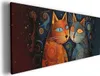 Wallario Premium Leinwandbild Kosmische Katzenfreunde in Produktbild-Vorschau 1