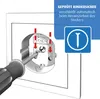 Illustration showing how to install a child safety socket cover. Anteprima dell’immagine prodotto