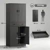 HOMCOM Metallschrank 180 cm, abschließbare Türen, Produktbild-Vorschau 3