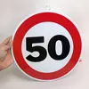 Metallschild mit Verkehrszeichen als Dekoration zum 50. Produktbild-Vorschau 3