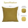 Lumali - Dekokissen aus Cord 40x40 cm, 2er Set Kissenhülle, Produktbild-Vorschau 3