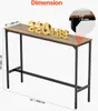 A bar table with dimensions and weight capacity indicated. Podgląd zdjęcia produktu