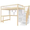 Lit mezzanine 140 x 200 cm en pin, structure en bois avec Voir les images du produit 10