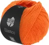 A ball of orange yarn with a black label. Produktbild-Vorschau