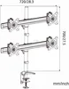 HFTEK MP240C-L - Vierfacher Monitorarm - Tischhalterung Produktbild-Vorschau 2