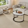 okwish 2-in-1-Couchtisch Tischplatte in Marmoroptik, Produktbild-Vorschau 4