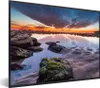 MuchoWow® Gerahmtes Poster Felsen - Wasser - Natur 80x60 cm Produktbild-Vorschau 1