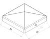 TRIBECCO® 10 tappi per pali 9x9 cm - 90x90 mm, tappi per Anteprima dell’immagine prodotto 2
