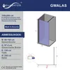 Walk-in-Dusche 100cm Duschabtrennung schwarz matt Duschwand Produktbild-Vorschau 4