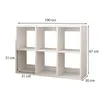 Offener Regal, weiß, 6 Bücherregale, Loft-Schrank, modern, Produktbild-Vorschau 7
