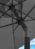 Close-up view of the internal mechanism and fabric of a grey umbrella. Produktbild-Vorschau