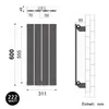 SONNI grzejnik płytowy 600×311mm jednowarstwowy antracytowy Podgląd zdjęcia produktu 8