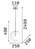 Ideal Lux 345376 EQUINOXE Lampa wisząca D250 mm 1xG4, kolor Podgląd zdjęcia produktu 6