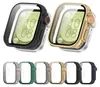A product shot of two watch cases with integrated screen protectors, one black and one gold, displayed prominently. Below them, a row of smaller watch cases in various colors are shown. Náhľad obrázku produktu
