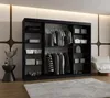 Kleiderschrank 250 cm BEYZA mit Spiegel - schwarz Produktbild-Vorschau 2
