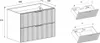 Technical drawings of a bathroom vanity with dimensions. Anteprima dell’immagine prodotto