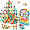 A collection of magnetic building blocks arranged in various structures and shapes. Náhled obrázku produktu